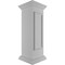 Ekena Millwork 12"W x 40"H Straight Newel Post with Panel, Flat Capital & Base Trim (Installation kit included) NWL12X40SPF0B0 - alternate 6